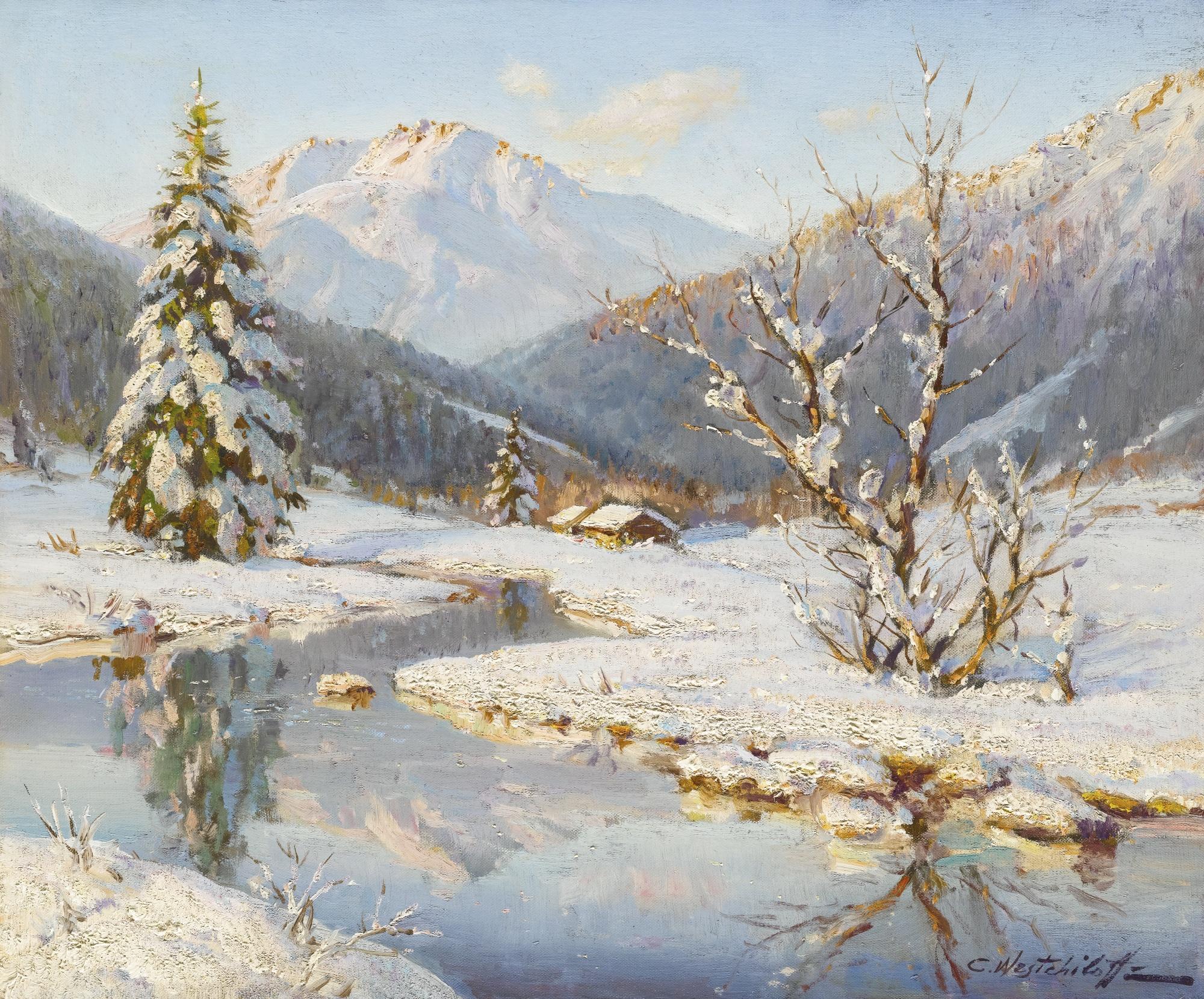 Constantin Westchiloff - Snowy Mountainscape