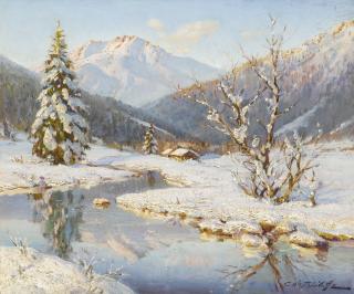 Constantin Westchiloff - Snowy Mountainscape