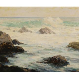 Constantin Westchiloff - Waves Crashing Against Rocks