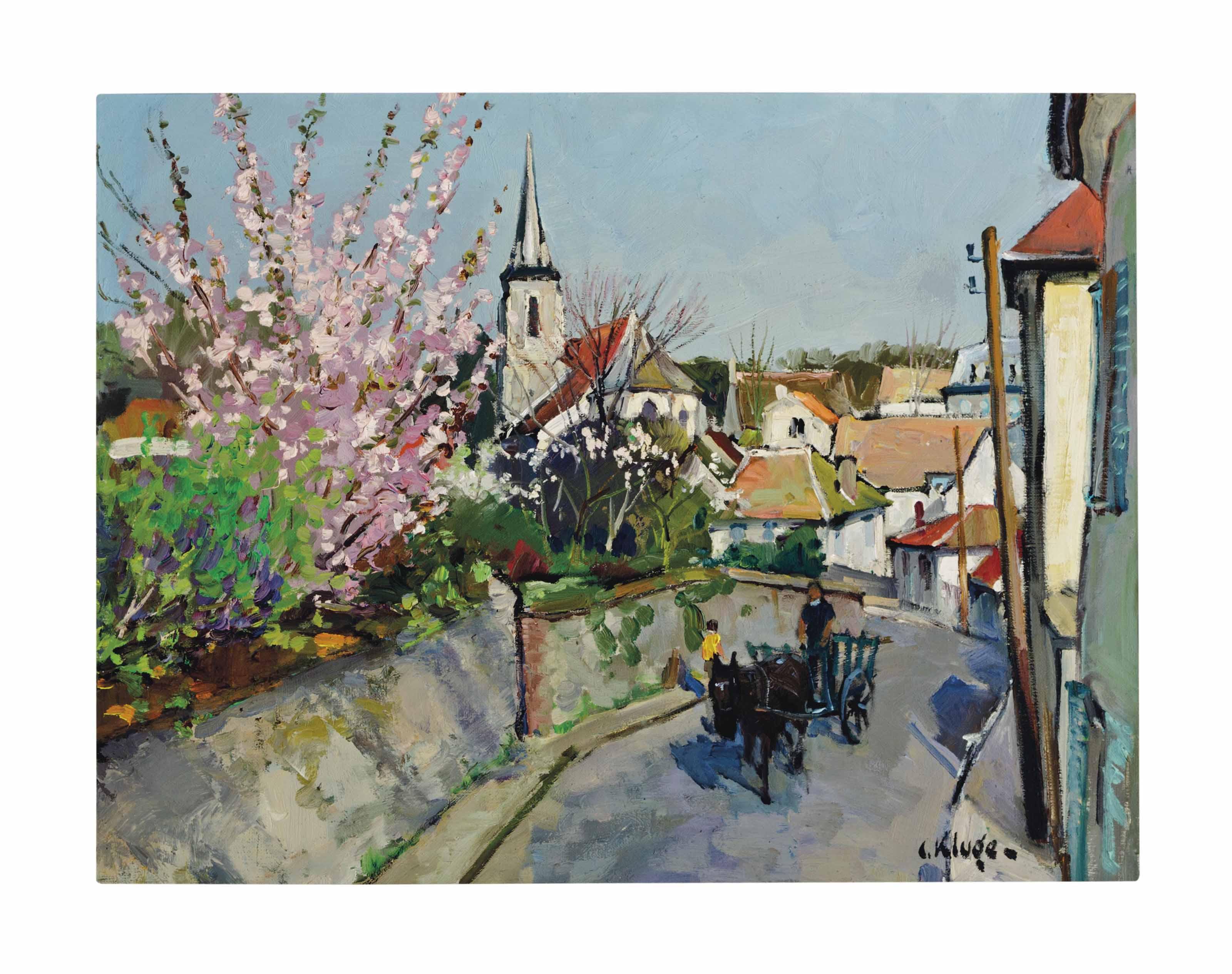 Constantine Kluge - Mortefontaine et le cerisier en fleur