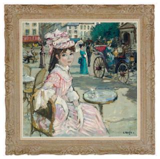 Constantine Kluge - Parisian beauty at the cafe