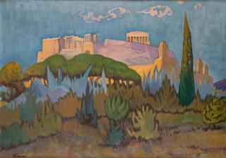 Constantinos Maleas - Vue de l\'Acropole