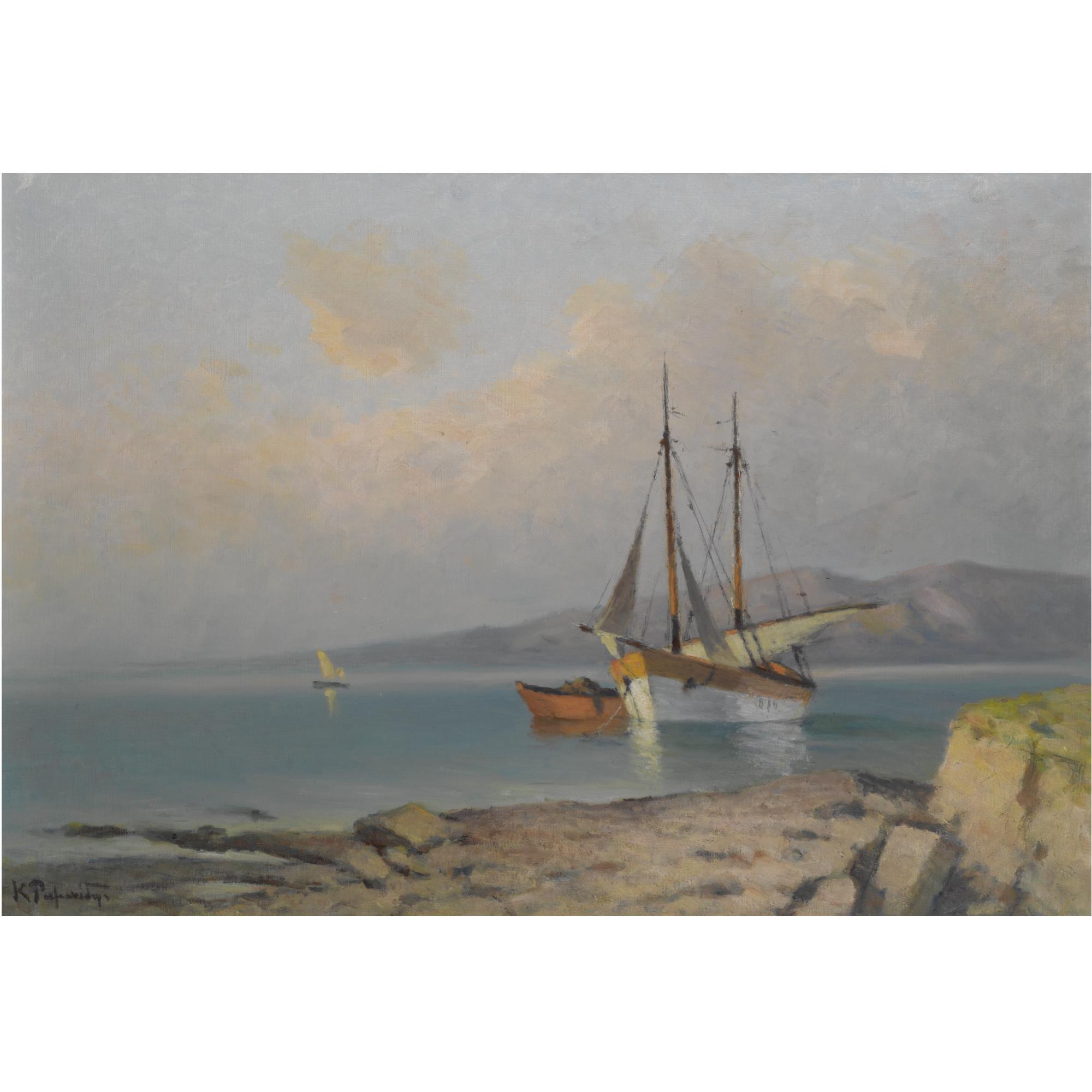 Constantinos Romanides - Greek Boat On Calm Waters