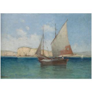 Constantinos Romanides - Greek Sailing Boat On A Calm Sea & On The Rocks; A Pair