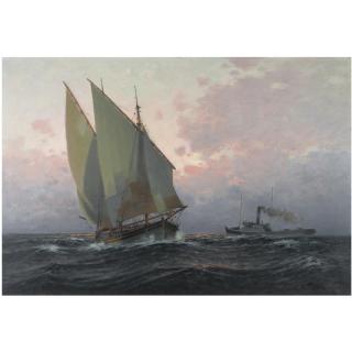 Constantinos Romanides - Greek Sailing Ship And Steamer