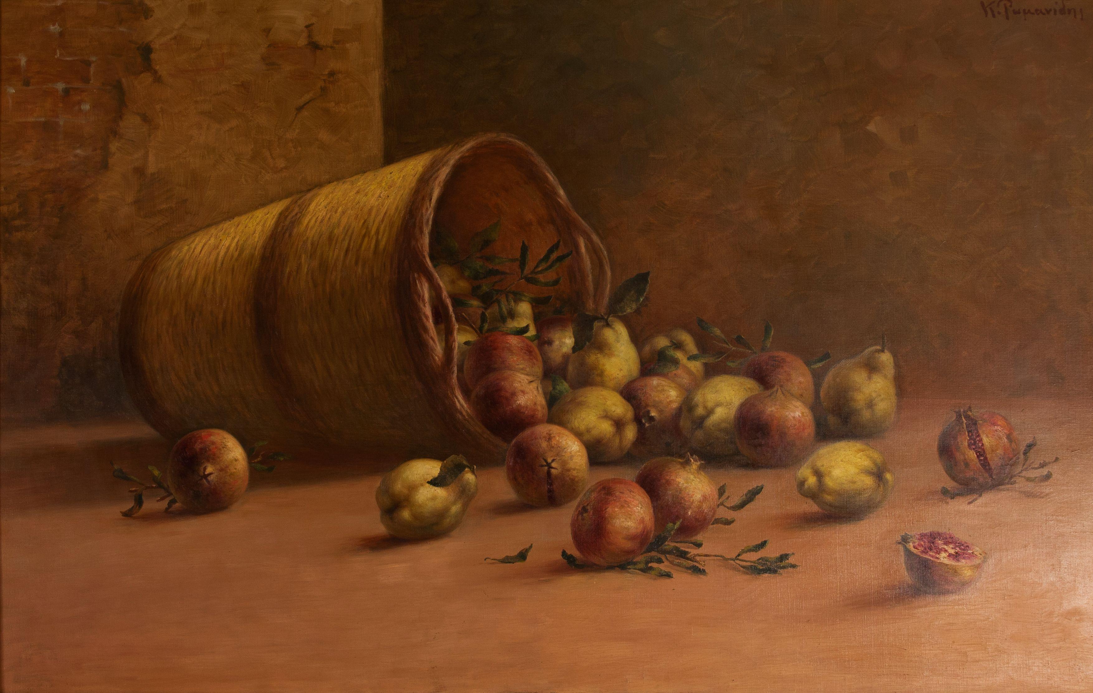 Constantinos Romanidis - Nature morte aux grenades et aux coings