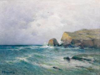 Constantinos Romanidis - Paysage marin à l\'aube