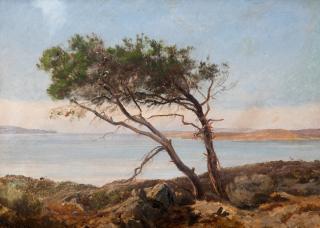 Constantinos Volanakis - Vue de Lavrio, une paire