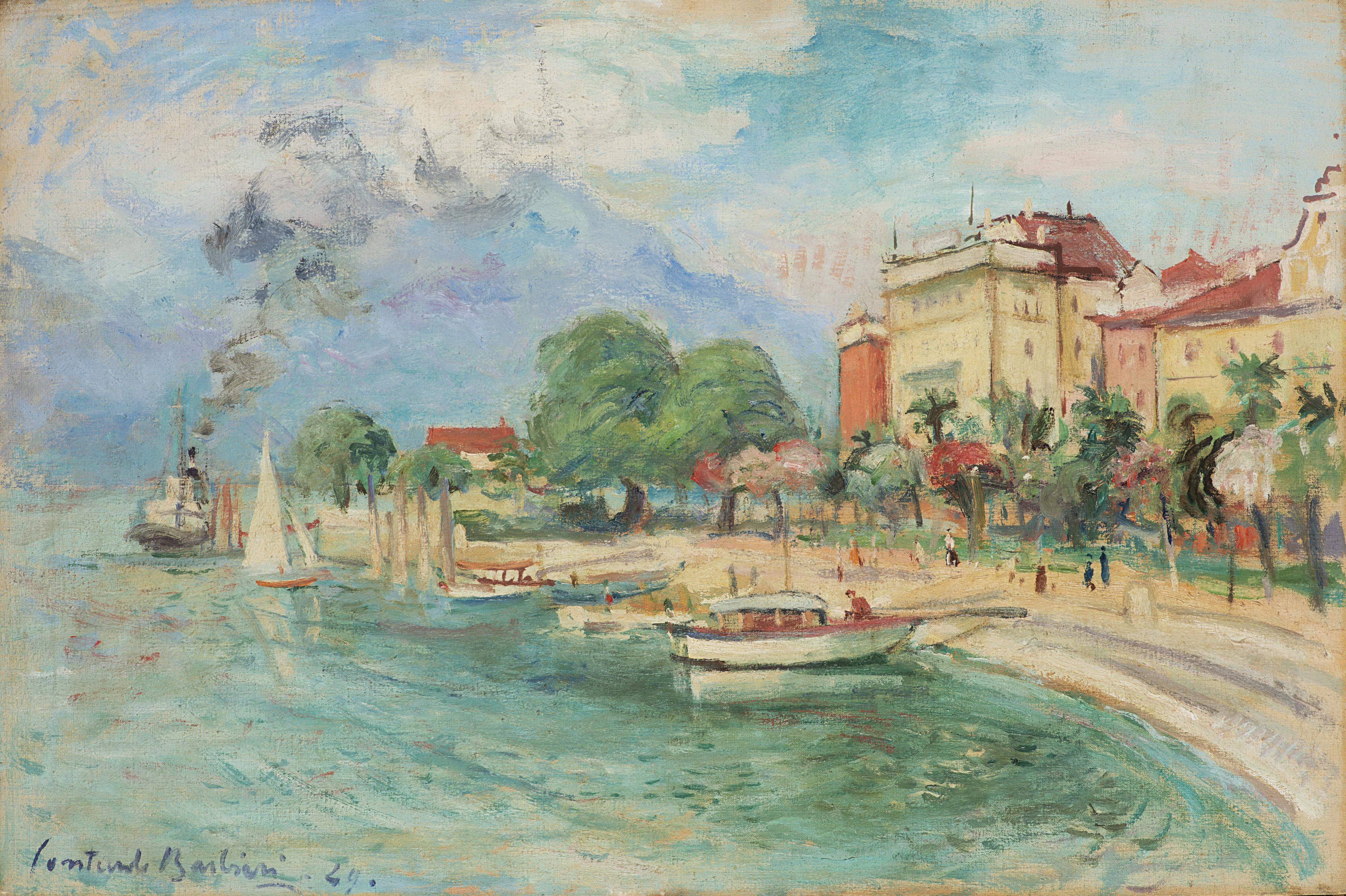 Contardo Barbieri - Paesaggio lacustre