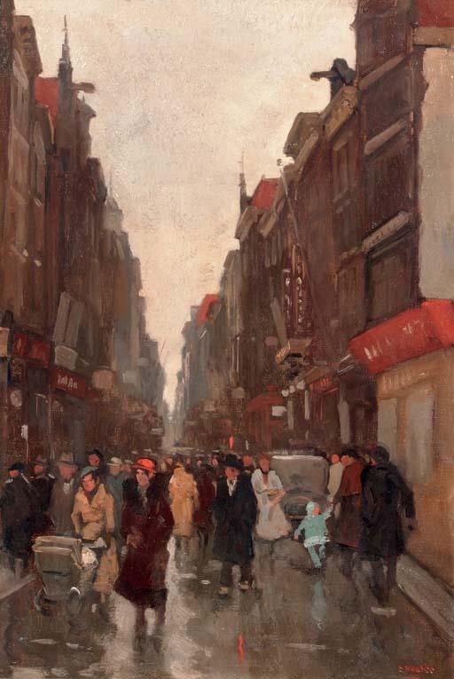 Cor Noltee - A busy shopping street