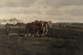 Cor Noltee - Horses ploughing the land