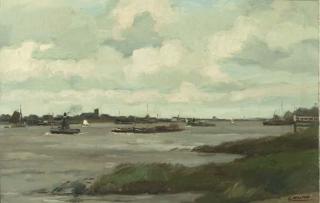 Cor Noltee - Shipping on a Dutch river