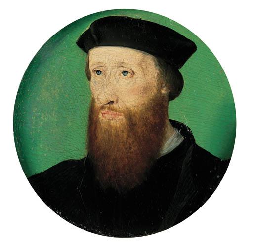 Corneille de La Haye - Portrait of John Calvin (1509-1564), Bust-Length, In Clerical Costume