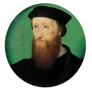 Corneille de La Haye - Portrait of John Calvin (1509-1564), Bust-Length, In Clerical Costume