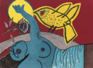 Corneille - Blue Standing Nude