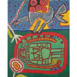 Corneille - Oiseau Et Prairie Verte