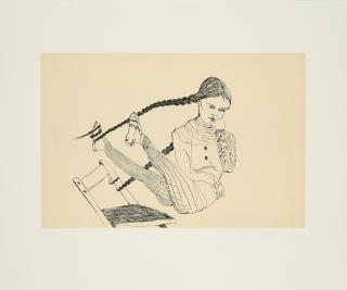 Cornelia Schleime - Ohne Titel (Mädchen auf dem Stuhl).