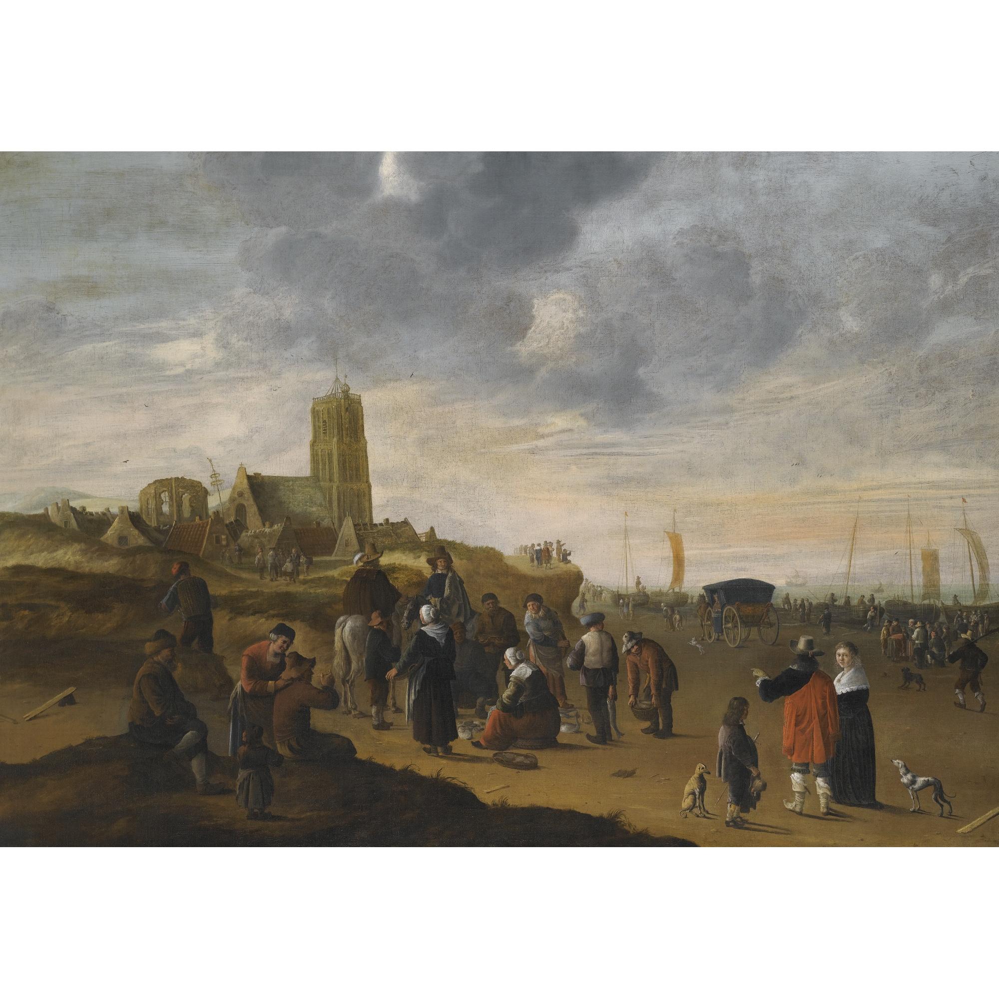 Cornelis Beelt - A View Of The Beach At Scheveningen