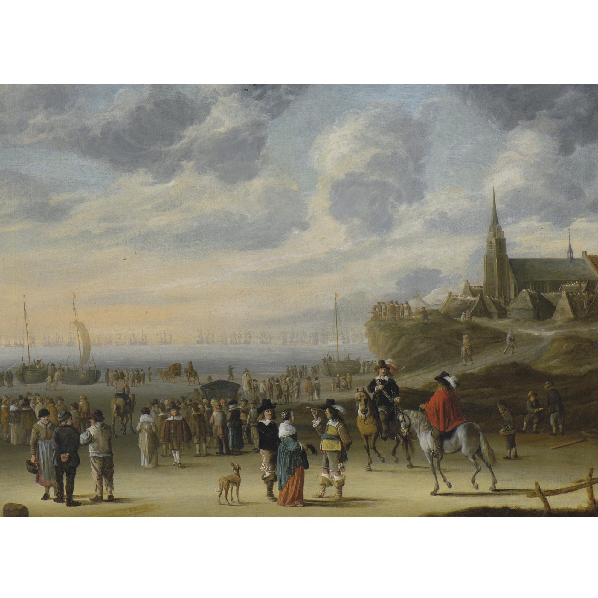 Cornelis Beelt - A View Of The Beach Of Scheveningen, Possibly The Intended Departure Of King Charles Ii For England, 1659