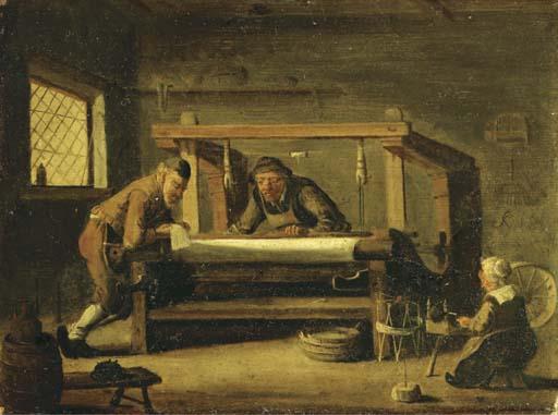 Cornelis Beelt - At The Weaving Workshop