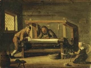 Cornelis Beelt - At The Weaving Workshop