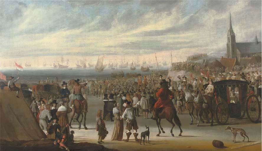 Cornelis Beelt - The Departure of King Charles II From Scheveningen On The 24 May 1660
