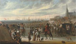 Cornelis Beelt - The Departure of King Charles II From Scheveningen On The 24 May 1660