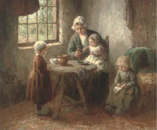 Cornelis Bouter - A game before tea-time