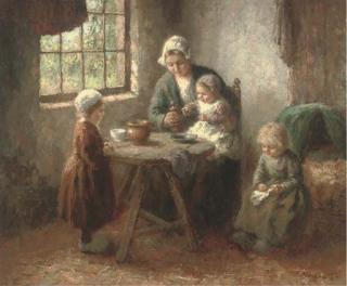 Cornelis Bouter - A game before tea-time