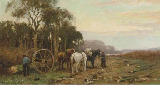 Cornelis Bouter - Gathering wood in the forest