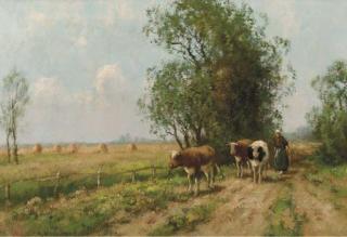 Cornelis Bouter - Leading the cattle to pasture