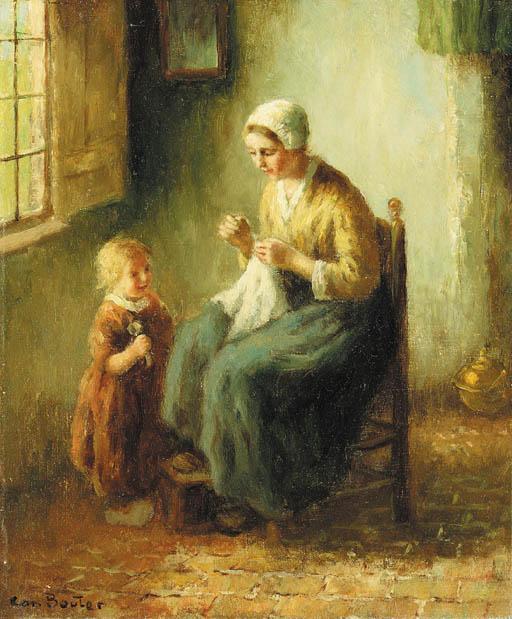 Cornelis Bouter - Learning to sew