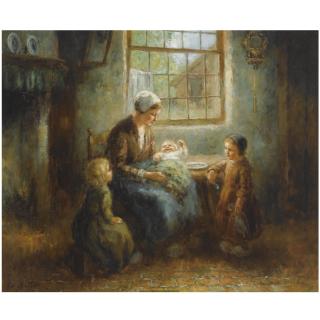 Cornelis Bouter - Watching The Little Baby