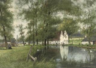 Cornelis Christiaan Dommelshuizen - A sunny afternoon in Sonsbeek near Arnhem