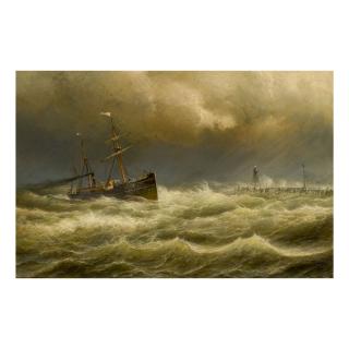 Cornelis Christiaan Dommelshuizen - Bateau À Vapeur Atlantique À L\'Entrée Du Nouveau Canal De Rotterdam