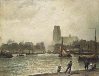 Cornelis Christiaan Dommelshuizen - Rotterdam, seen from Fyenoord