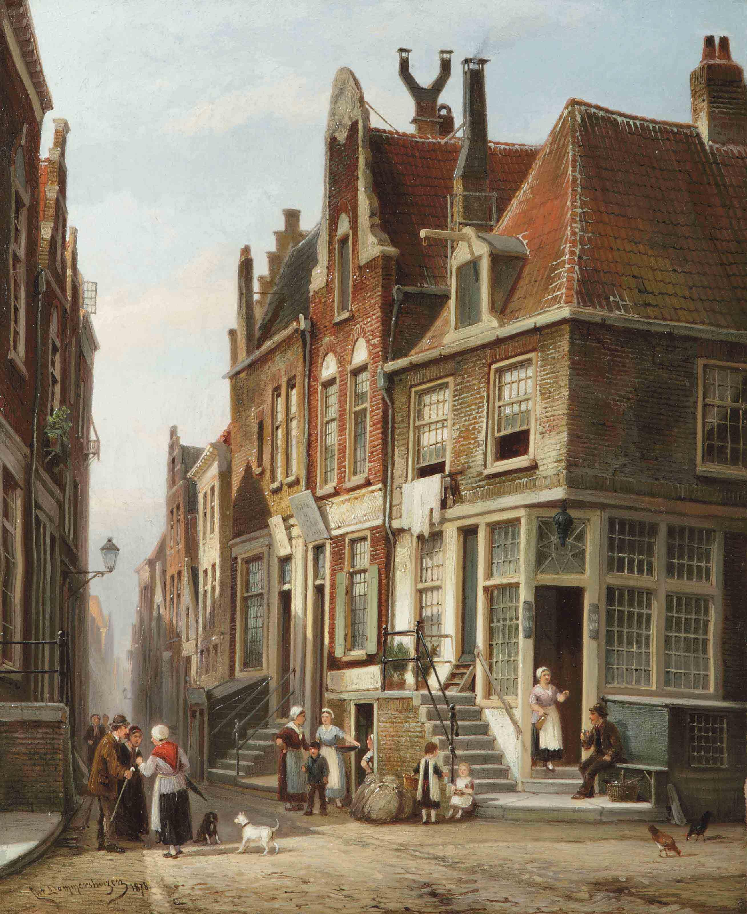 Cornelis Christiaan Dommersen - The Jewish quarter, Amsterdam