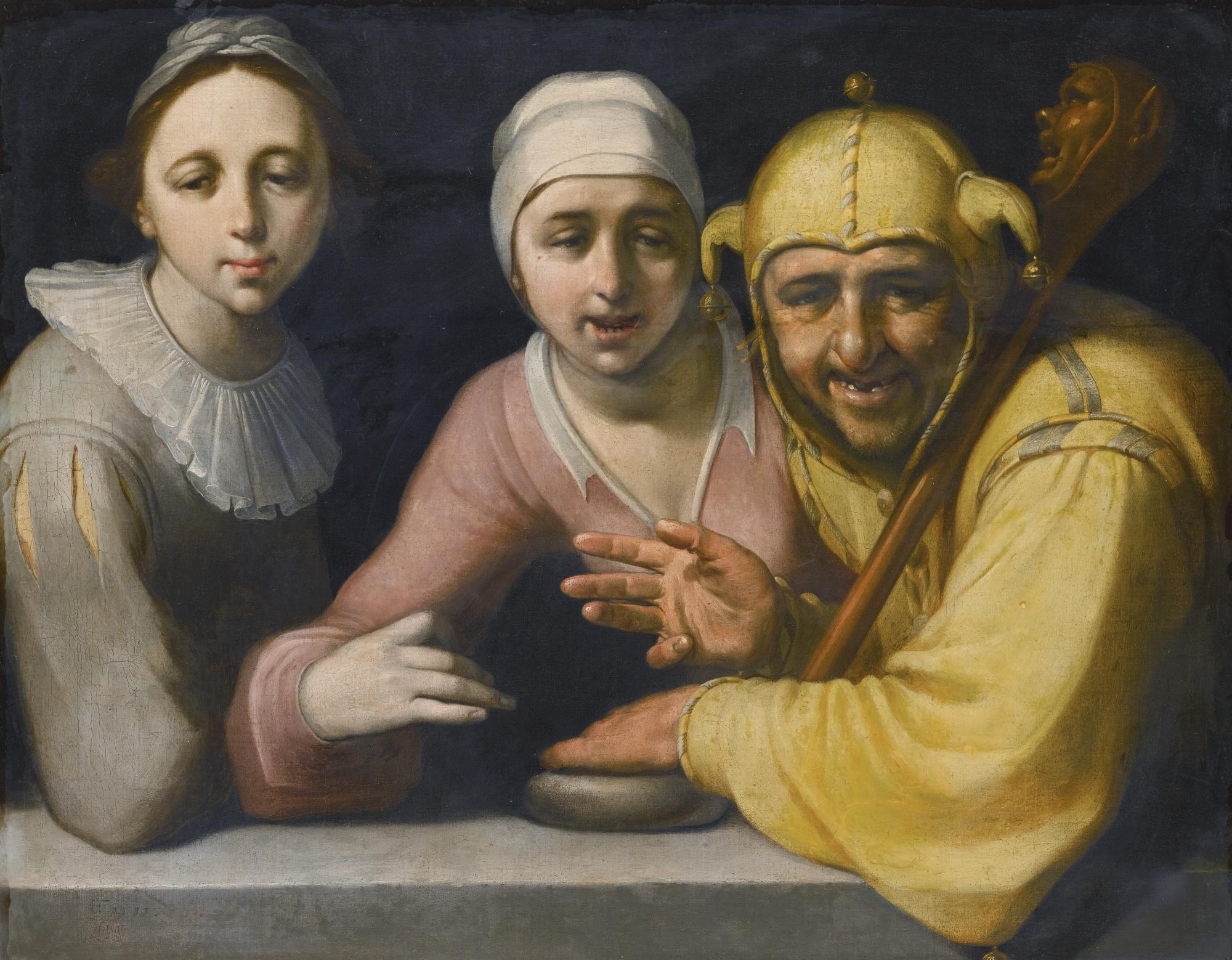 Cornelis Cornelisz. Van Haarlem - A Fool With Two Women