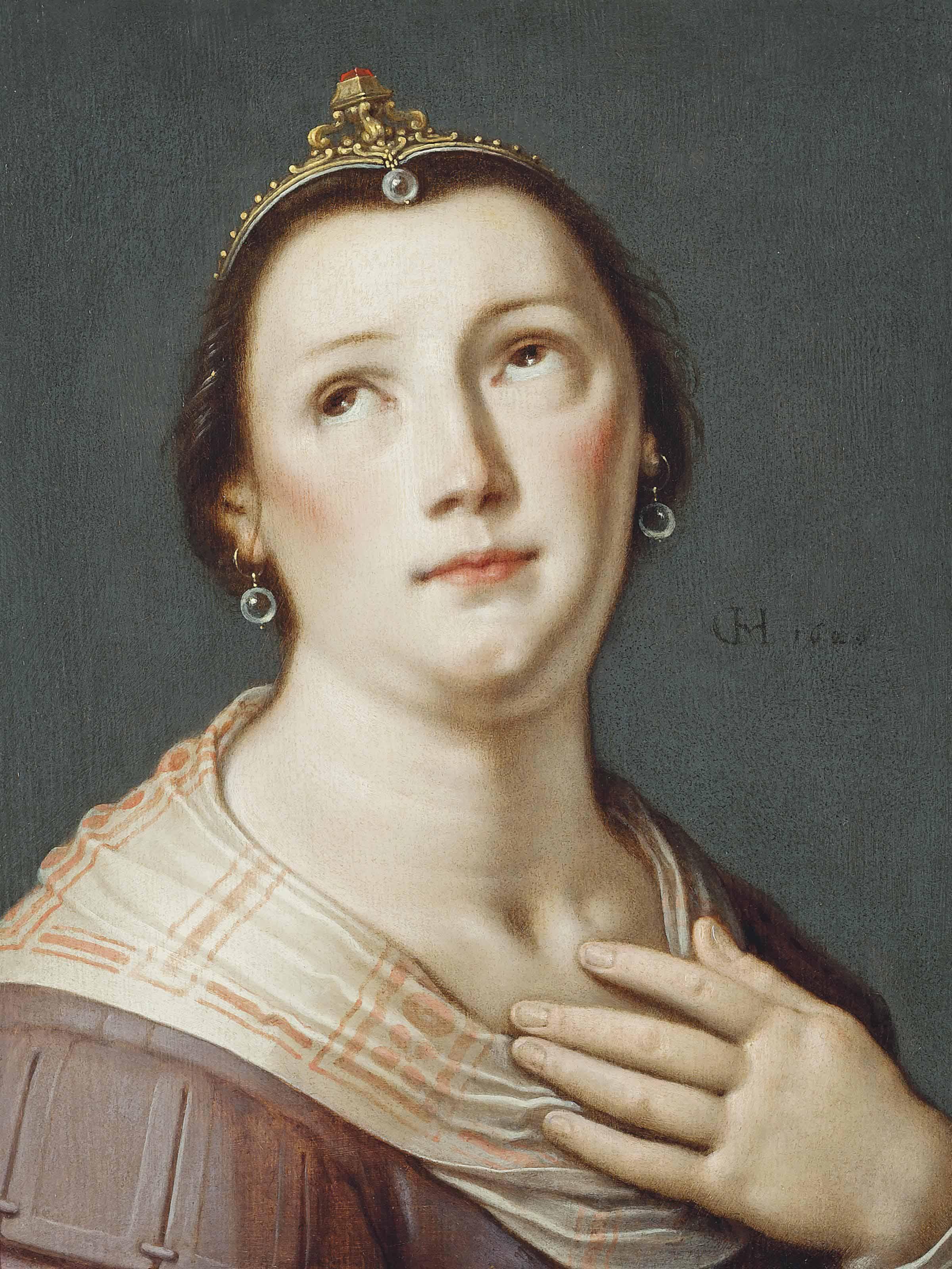Cornelis Cornelisz. Van Haarlem - Head of a woman