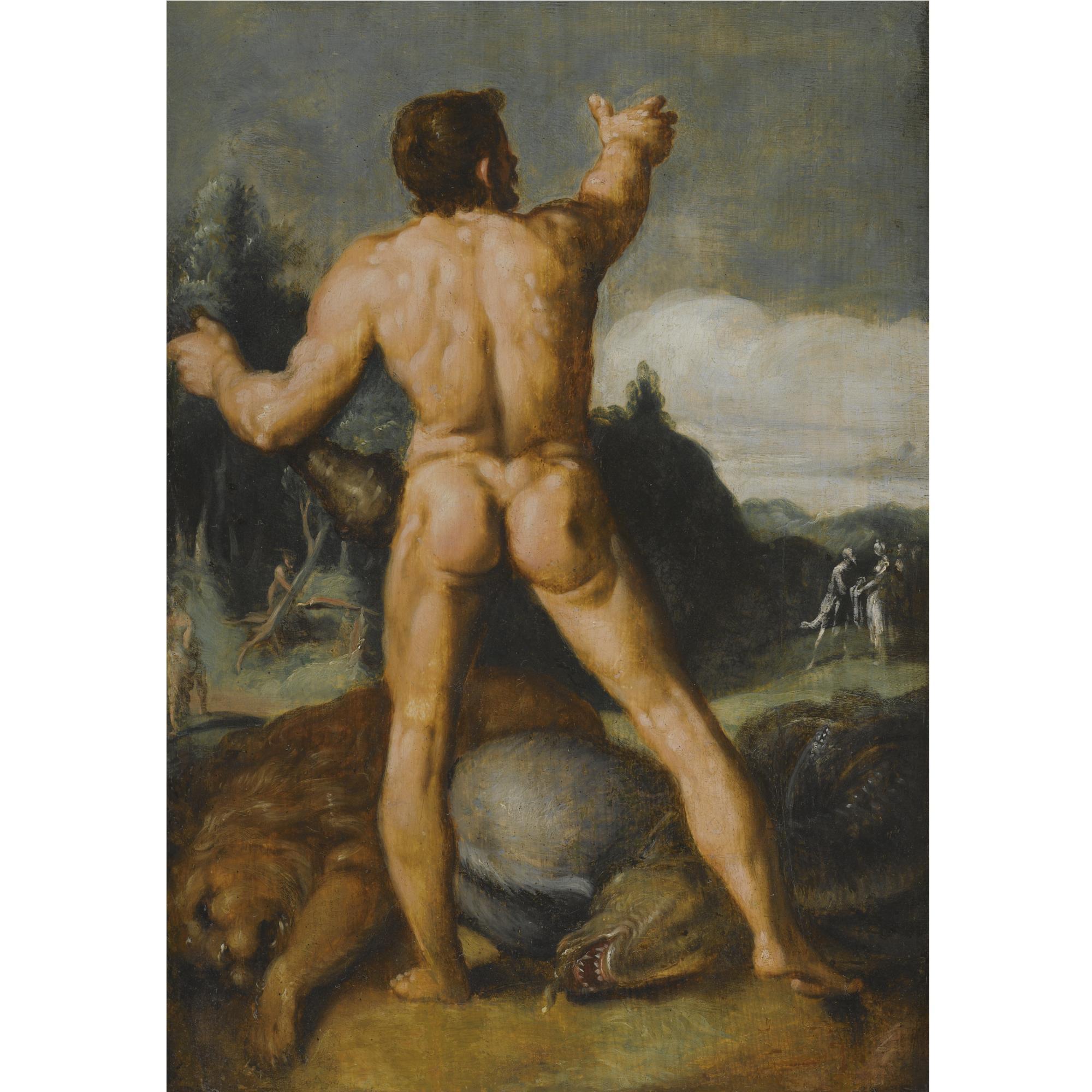 Cornelis Cornelisz. van Haarlem - Hercules Slaying The Lion