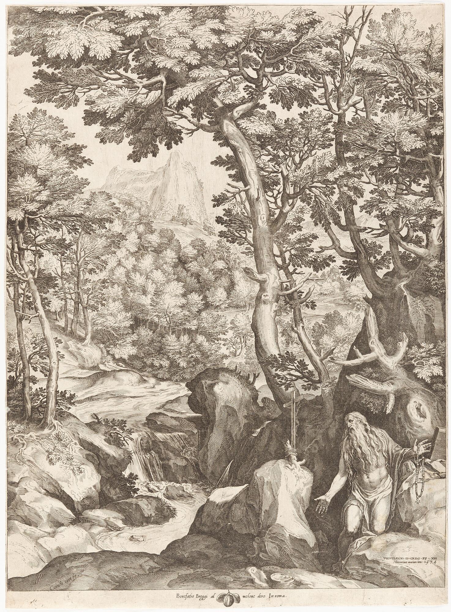 Cornelis Cort - Der heilige Hieronymus in der Wildnis