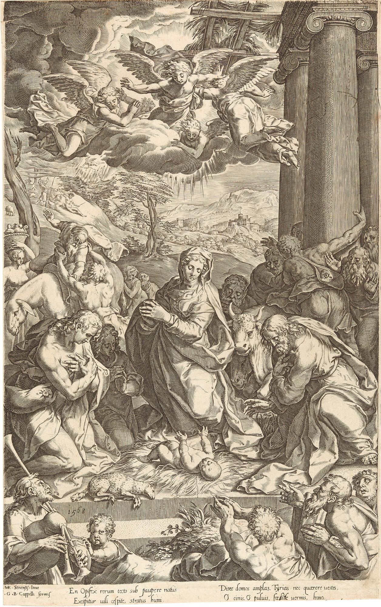 Cornelis Cort - Die Anbetung der Hirten.