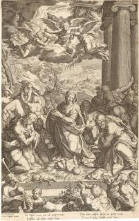 Cornelis Cort - Die Anbetung der Hirten.