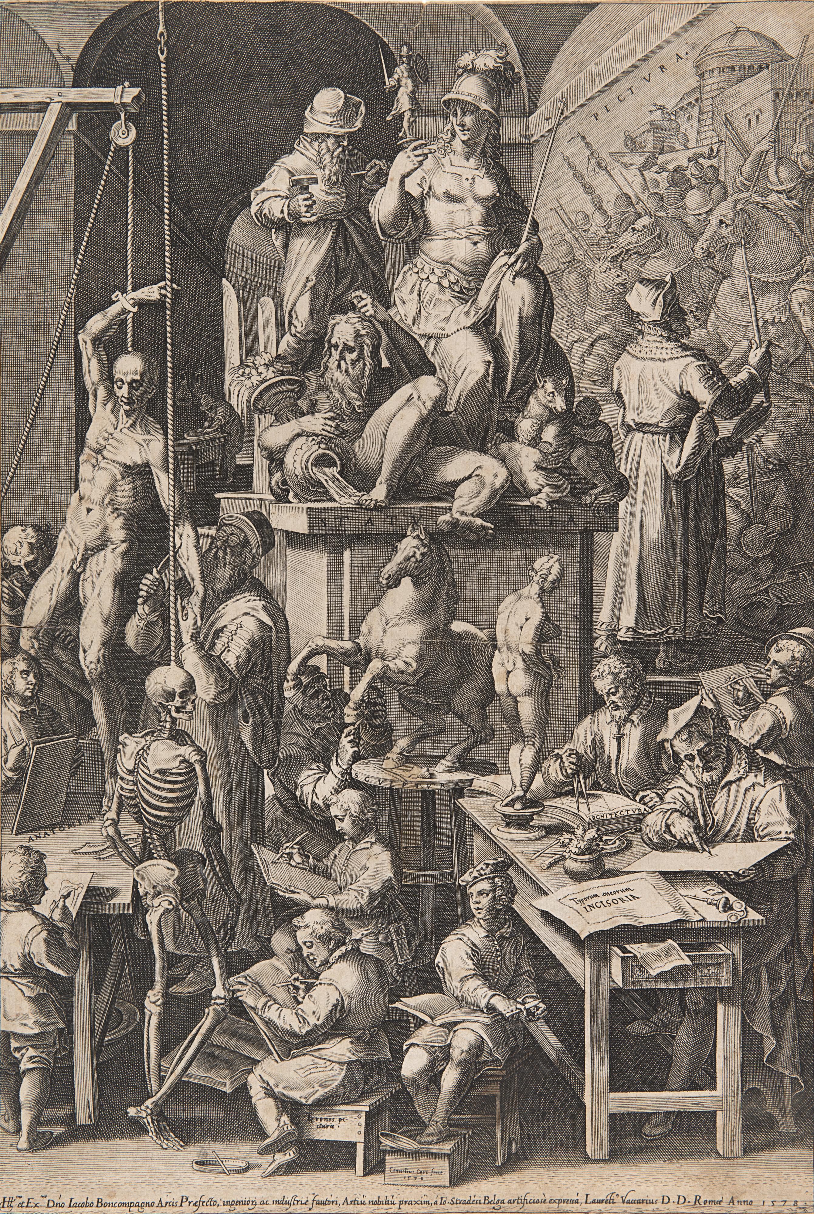 Cornelis Cort - L\'accademia di belle arti 1578