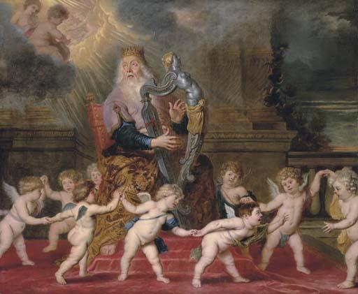 Cornelis de Vos - David playing the harp