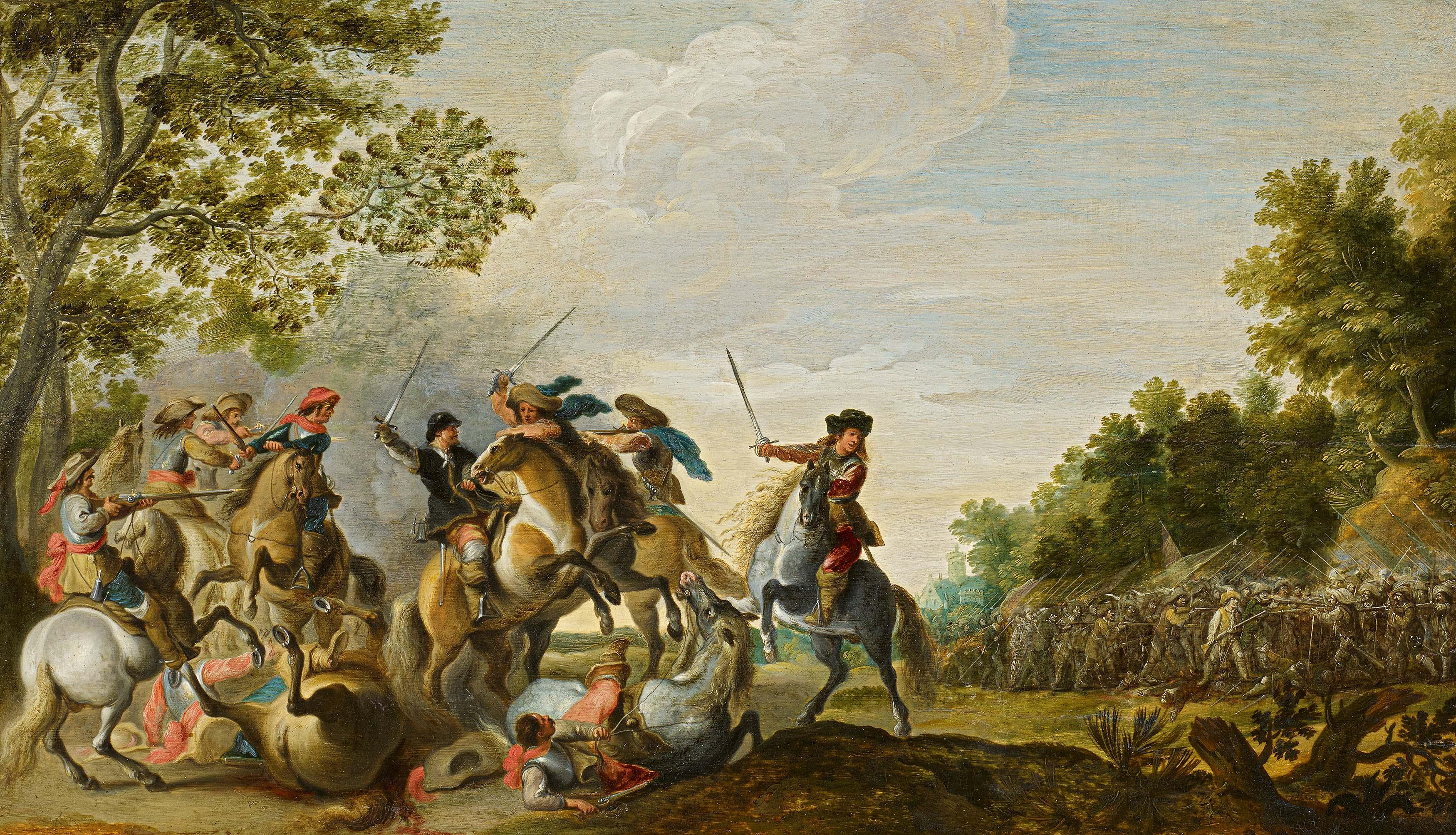 Cornelis de Wael - Reiterschlacht