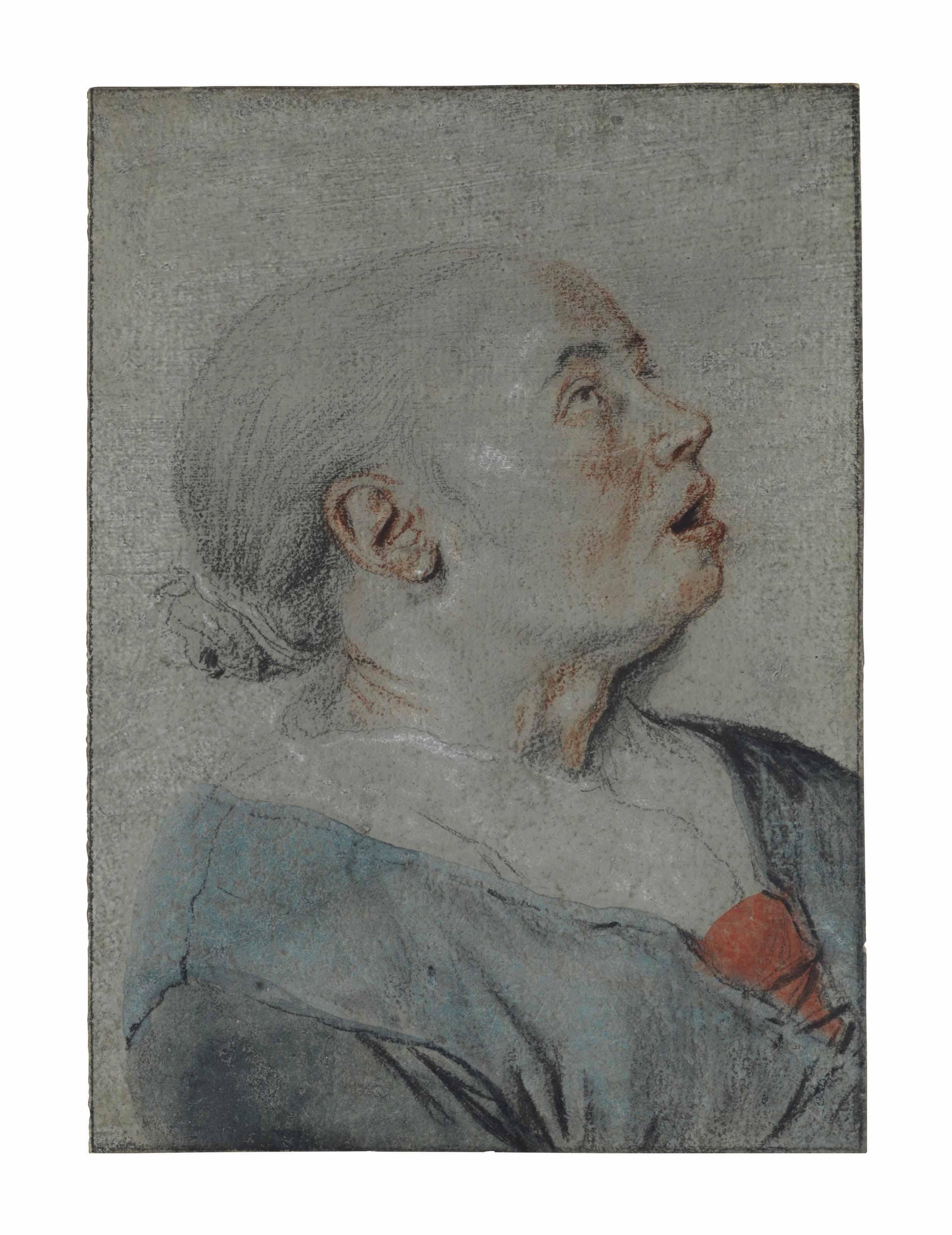 Cornelis Dusart - Head of a woman