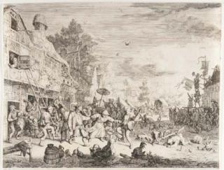Cornelis Dusart - The large Village Fair (B., Holl. 19)