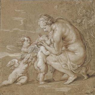 Cornelis Galle I - Venus suckling putti