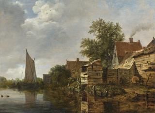 Cornelis Gerritsz Decker - A Farmhouse Beside A Canal